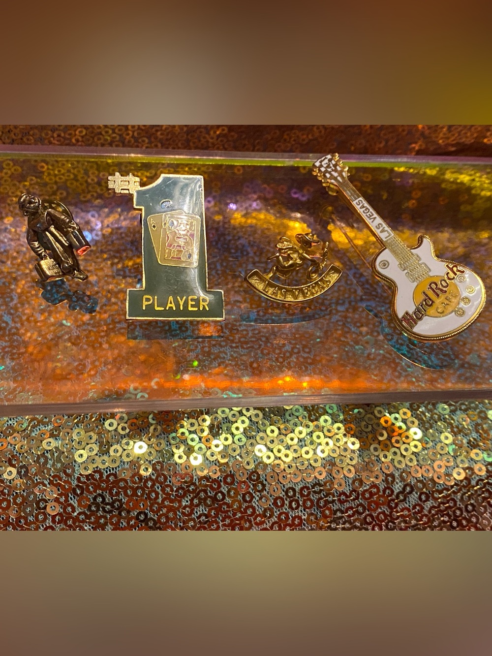 Vintage Las Vegas Pin Lot | Hard Rock Cafe Guitar•Casino Player• Bellhop•VEGAS